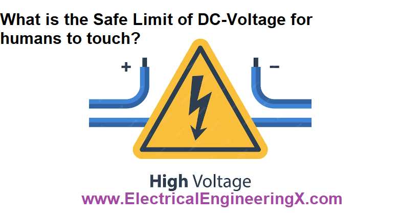 What is the Safe Limit of DC-Voltage for humans to touch?