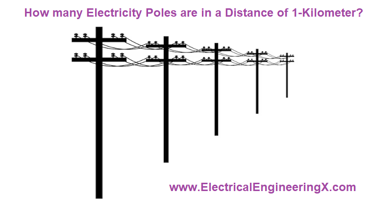 How many Electricity Poles are in a Distance of 1-Kilometer?